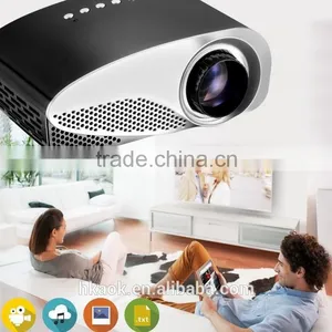 New!! Wholesale Mini Portable LED Digital Projector Portable Home Theater LED LCD Projector White Digital Projector TV USB VGA thumbnail-4