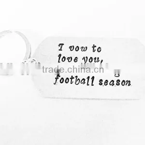 Customized Gift Metal Alloy Personalized Stamped Keychain thumbnail-1
