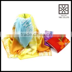 Hot Selling Fashion Printing Multicolor Lady Beach Chiffon Scarf thumbnail-1