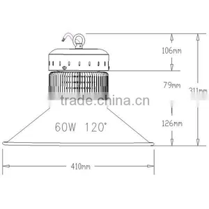 60w MWpower Supply Led High Bay Light Housing thumbnail-6