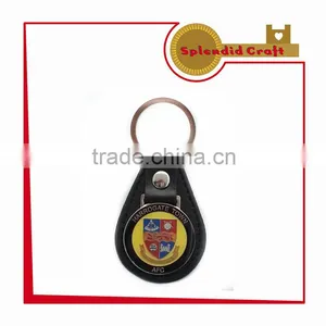 Leather Custom Metal Keychain thumbnail-1