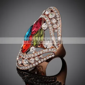 Multicolor Yellow Red Blue Zircon Ring thumbnail-3