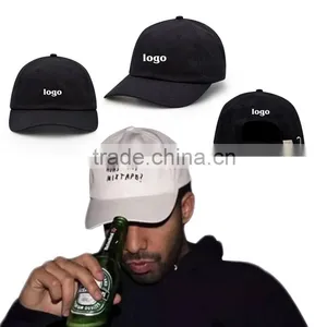Wholesale Cheap Fashion Custom 6 Panel Unstructred Crown Baseball Cap Hat Quality Choice thumbnail-1