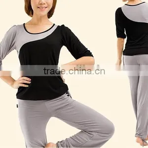 Bamboo Fiber Elegant Ladies Sportwear Fintess Yoga Wear thumbnail-6