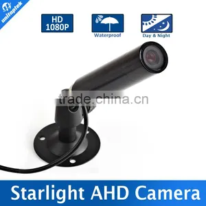 0.0001 Low Lux With 6mm Lens CCTV Waterproof/outdoor Security 2MP Mini Bullet Starlight AHD Camera thumbnail-1