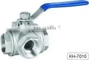 316 NPT T/L TYPE THREE WAY BALL VALVE thumbnail-2