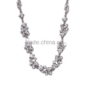 Cheap Wholesale Jewelry 2016 Latest Design Wedding Necklace Crystal Pendant Necklace thumbnail-3