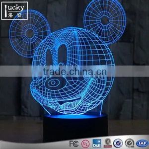 Acrylic Colorful LED Glowing Mickey Mouse,Custom LED Night Light thumbnail-3