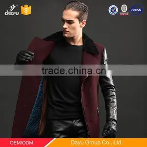 European Style Classic Wool Mid- Long Jacket, Men Cashmere Wool Coat thumbnail-5