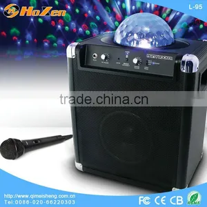 8" Bluetooth Portable Speaker Box With Ball Light,USB,SD,FM Radio, Portable Speaker Box L-95 thumbnail-1