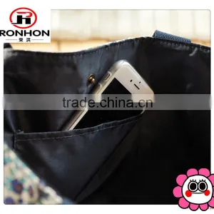 Floral Printing Canvas Women Tote Bag Portable Shopping Bag thumbnail-5