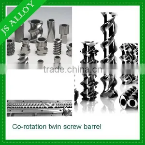 Co-rotating Double /coinical Twin Screw Barrel for Plastic Extruder Machine thumbnail-1