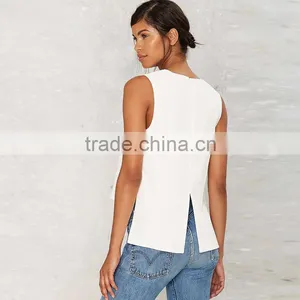 Plain Dye Short Front Long Back Crop Top for Women thumbnail-2