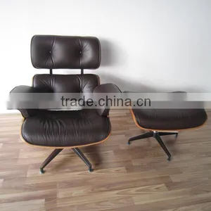 CAL 117 Fireproof Standard Top Grade Brown Leather Recliner Chair With Rosewood thumbnail-2