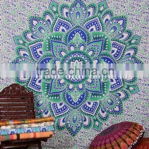 Ethnic Psychedelic Indian Ombre Mandala Lotus Wall Art Hippie Bohemian Wall Hanging Tapestry thumbnail-5