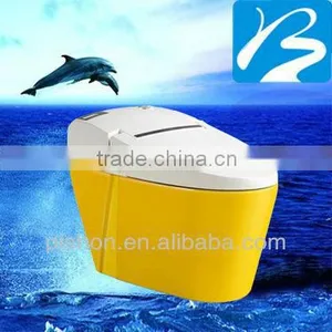 Intelligent Yellow One Piece Toilet Sanitary thumbnail-1