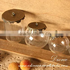 Hollow Clear Glass Pendants,boutique Ribbon Bows,Hand Blown Hollow Glass Beads thumbnail-1