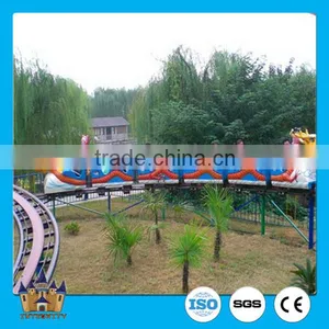 Theme Park Amusement Rides Mini Roller Coaster Train Slide Dragon for Children thumbnail-1