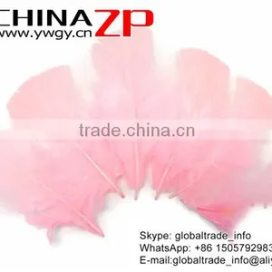 ZPDECOR Bulk Sale Hot Selling Plumage Dyed Light Pink Turkey T-Base Body Feathers for Parties Decorations thumbnail-2