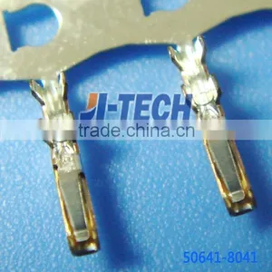 Electrical Crimp Receptacle Terminal Female Molex 50641 Series Connector 50641-8041 28-30AWG Reel Gold thumbnail-1