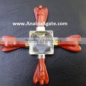 Red Jasper Angels Aagte Energy Generator With Crystal Quartz Pyramid thumbnail-5