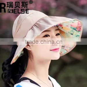 Beach Beautiful Girl Hats Sun Visor Hat Paper Straw Hat thumbnail-3
