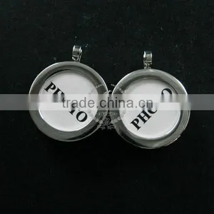 14mm Round Bezel Base Tray Setting Silver Plated Brass Photo Frame Brass Custom Pendant Charm Locket DIY Blanks1820255 thumbnail-1