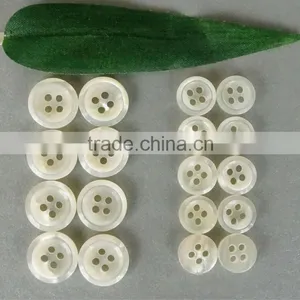 4 Holes R Rim Off-white 18L&14L Real Mother of Pearl Shirt Buttons thumbnail-1