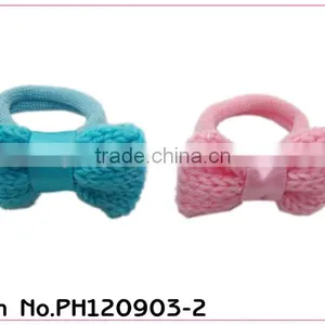 Pink Bowknot Kids Hair Scrunchie ,Elastic Ponytail Holder thumbnail-1