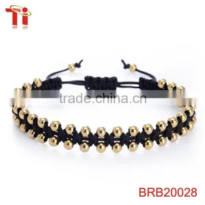 Jewelry Gold Mens Womens Cross Beads for Bracelets Brass 316l Stainless Steel Bracelet Bangle thumbnail-1
