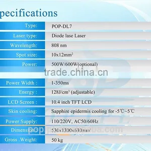POP DL7 808 nm Diode Laser Hair Removal Machine Medical Salon Use ce Approval thumbnail-3