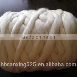 Good Quality 100% Merino Wool Top,20MIC, 80-100MM, Natural White Color. thumbnail-5