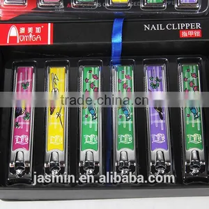 2016 Wholesale Stainless Steel N-212AS # Flowers and Colored Glue Surface Nail Clippers 8CM thumbnail-2