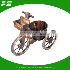 Unique Design Bicycle Wooden Garden Flower Planter Pot thumbnail-1