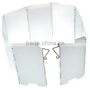 9 Plates Aluminum Foldable Camping BBQ Stove Windshield Screen Wind Shelter thumbnail-1