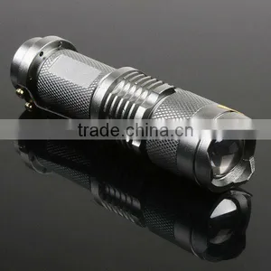 CREE Q5 LED Flashlight Torch 7W 300LM Adjustable Zoomable Lamp thumbnail-1