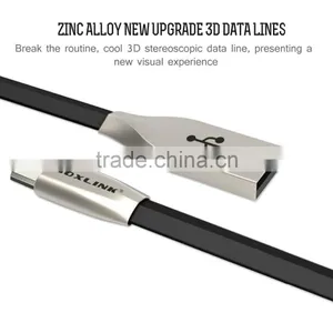Voxlink High Quality 3D Zinc Alloy Fast Charging Data Sync Micro USB Cable for IPhone 6 6s Plus 5s 5 IPad Mini/Samsung/HTC thumbnail-2