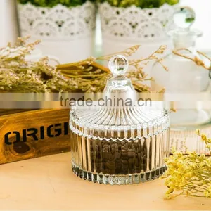 Anhui Glassware Factory Supply Wholesale Glass Sugar Bowl With Lid thumbnail-1