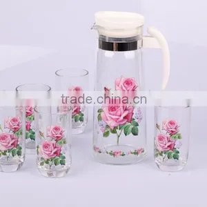 Wholesale Glass 7pcs Water Set With Heat Transfer Printing thumbnail-4