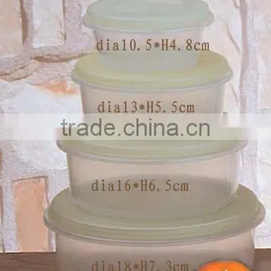 4pcs Round Plastic Food Fresh Box Container Set Hot Sale thumbnail-2
