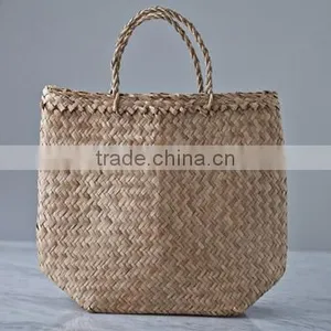 High Quality Best Selling Sea Grass Shopping Bag WITH HANDLE From Vietnam thumbnail-1