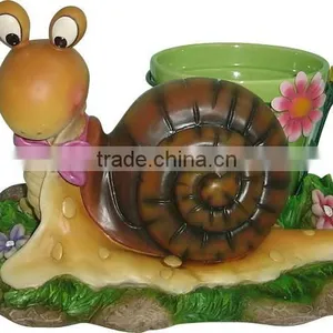 Resin Snail With Garden Pot Garden Decoration thumbnail-1