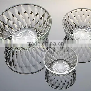 Spray Colored Diamond Round Glass Bowl for Soup Fruit thumbnail-2