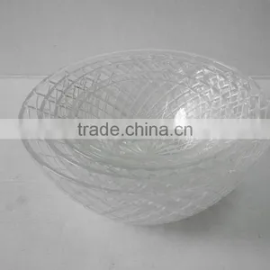5pcs Promotional Clear Crystal Glass Fruit Bowl Set thumbnail-1