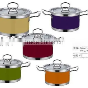 Colorful Stainless Steel Casserole Pot Soup Pot thumbnail-2
