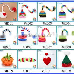 2014 Wholesale Orange Green Latest Infant Baby Halloween Pumkin Crochet Pattern Photography Props On Sale thumbnail-1