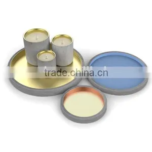 3-piece Color Painting Cement Round Jewelry Tray thumbnail-3