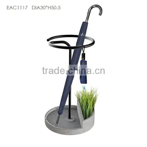 Mutifunctional Concrete Planter and Concrete Umbrella Holder With Metal Frame thumbnail-1