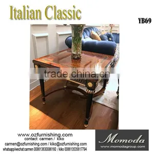 YB69 Italian Style Luxury Carved Living Room Furniture Classic Soild Wood Sofa thumbnail-5