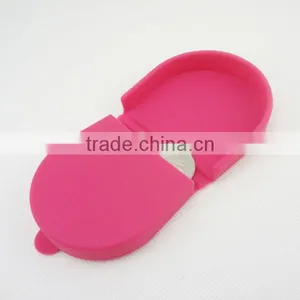 Fashion Design Half Moon, Horseshoe Shpes Red Silicone Coin Bag thumbnail-1